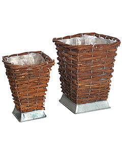 CESTA PIE METALICO SET X2