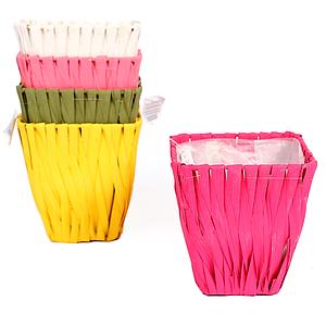 CESTA COLORES 13 CMX13CM, ALT 15 CM