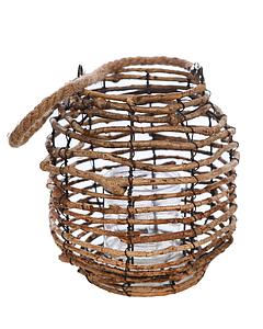 FAROL PARA VELA RAMAS MADERA 27CM