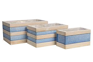 JARDINERA MADERA SET X3 15CM