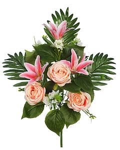 RAMO ROSAS Y LILIS ARTIFICIAL 50CM